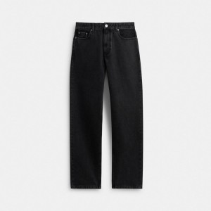 Black Men Coach Black Taper In Organic Cotton Jeans | MY_CH29126