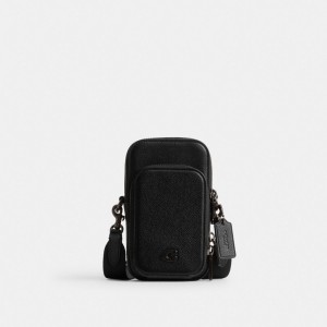 Black Men Coach Phone Crossbody Bags | MY_CH53421
