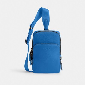 Blue Men Coach Gotham Sling Pack 13berry Crossbody Bags | MY_CH98132