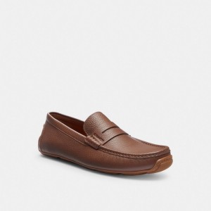 Brown Men Coach Luca Drivers Shoes | MY_CH41807