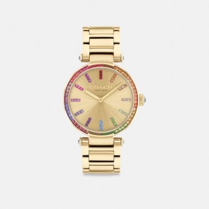 Gold Women Coach Cary 34 Mm Watches | MY_CH45415