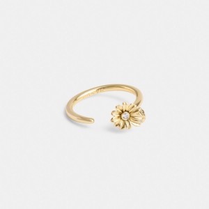 Gold Women Coach Garden Flower Ring | MY_CH11350