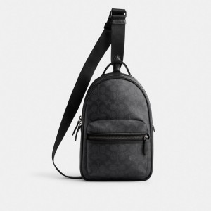 Grey Men Coach Charter Pack In Signature Crossbody Bags | MY_CH71349