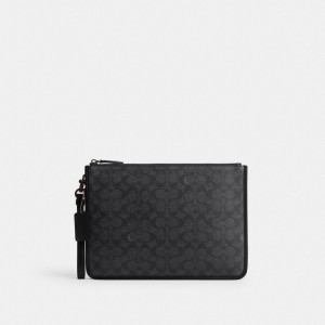 Grey Men Coach Charter Pouch In Signature Crossbody Bags | MY_CH93468