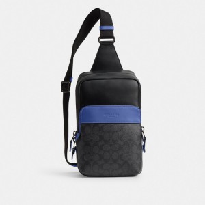 Grey Men Coach Gotham Pack In Signature Crossbody Bags | MY_CH54615