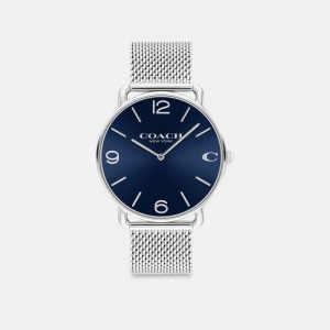 Grey / Blue Men Coach Elliot 41 Mm Stainless Steel Watches | MY_CH25440