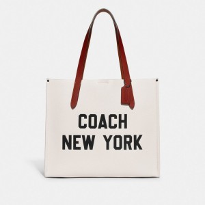 Multicolor Men Coach Relay With Graphic Polished Pebble Leather Tote Bag | MY_CH71268