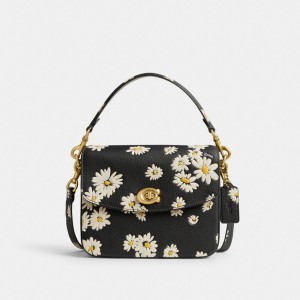 Multicolor Women Coach Cassie 19 With Floral Print Brass Crossbody Bags | MY_CH56818
