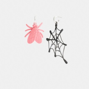 Multicolor Women Coach Fly Web Mismatch Earrings | MY_CH61214