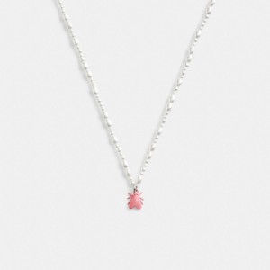 Multicolor Women Coach Pearl Fly Pendant Necklace | MY_CH75969