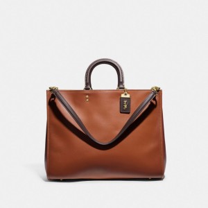 Multicolor Women Coach Rogue 39 In Colorblock Pebble Leather Handbag | MY_CH75626