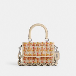 Multicolor Women Coach Rogue Top Handle In Tweed Glovetanned Leather Handbag | MY_CH58011