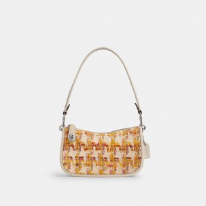 Multicolor Women Coach Swinger 20 In Tweed Glovetanned Leather Crossbody Bags | MY_CH89604