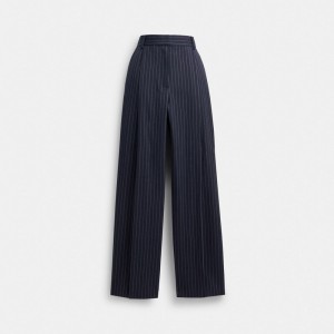 Navy Women Coach Wide Leg Trousers | MY_CH55993