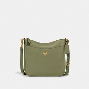 Olive Women Coach Chaise Brass Crossbody Bags | MY_CH49213
