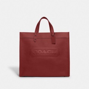 Red Men Coach Field 40 With Badge Tote Bag | MY_CH84460