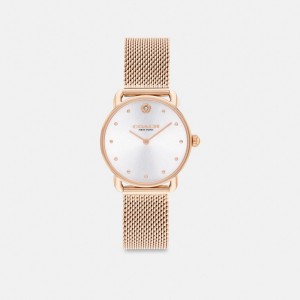 Rose Gold Women Coach Elliot 28 Mm Watches | MY_CH21991