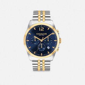 Silver Men Coach Greyson 43 Mm Watches | MY_CH82693