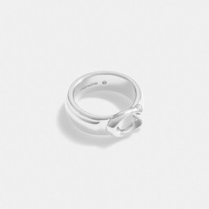 Silver Women Coach Tabby Ring | MY_CH18634