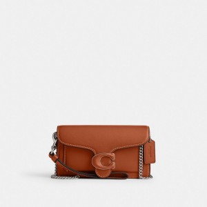Silver Women Coach Tabby Wristlet Glovetanned Leather Crossbody Bags | MY_CH21808