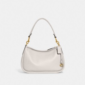 White Women Coach Cary Pebble Leather Crossbody Bags | MY_CH46673